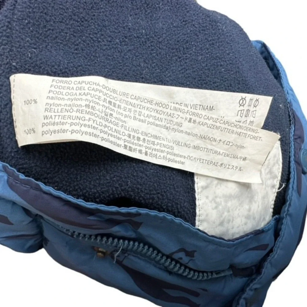 Zara BabyBoy Jacket with Penguins Fleece‎ Lined Puffer Navy 18-24 Months Kids